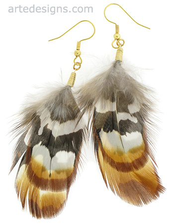 Reeves Pheasant Feather Earrings
