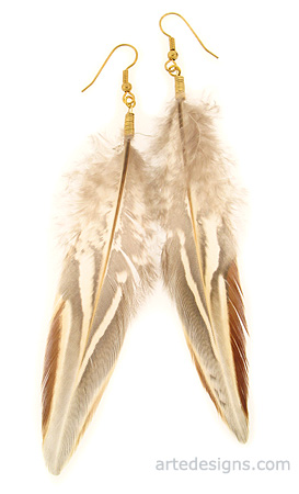 Natural Dagger Feather Earring/s
