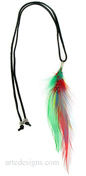 Rainbow Feather Necklace

