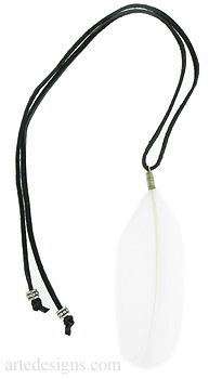 White Feather Necklace
