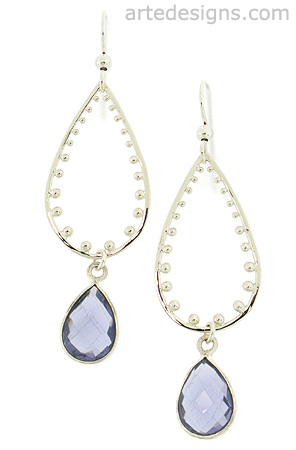 Iolite Dotted Earrings
