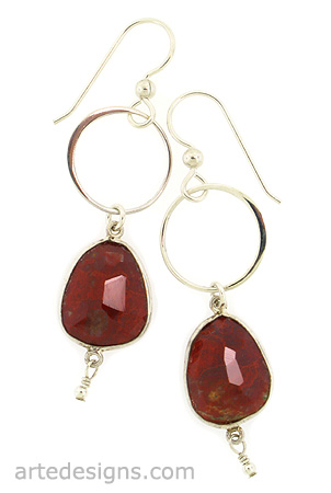 Infinity Red Jasper Earrings
