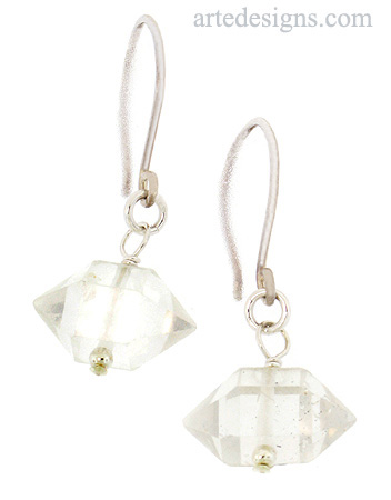 Natural Crystal Drop Earrings

