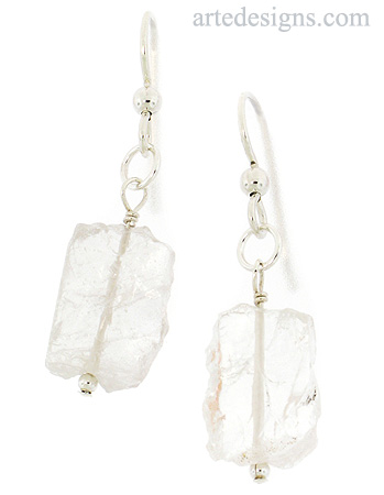 Icy Natural Crystal Earrings
