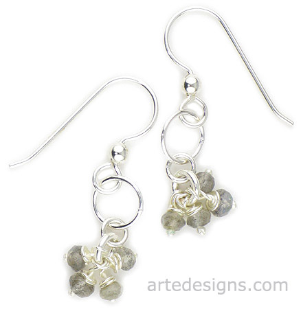 Labradorite Cluster Earrings
