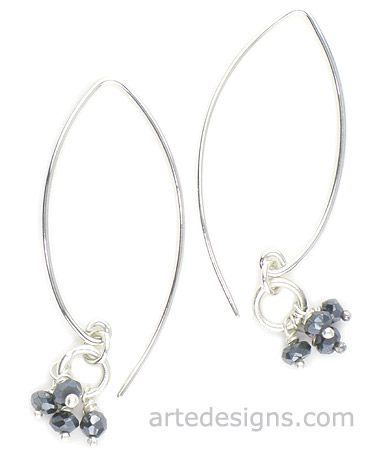 Mystic Sapphire Sliver Earrings
