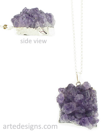 Small Natural Amethyst Necklace 7
