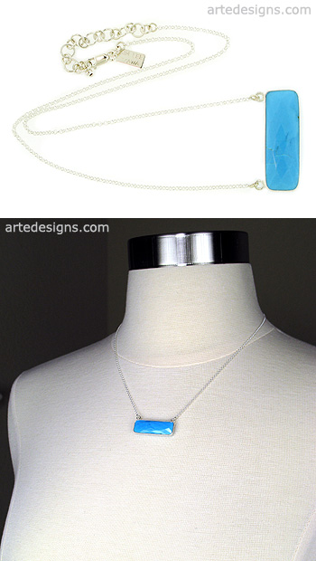 Rectangle Turquoise Necklace
