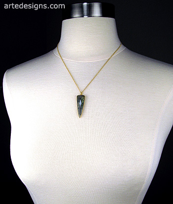 Triangle Labradorite Necklace

