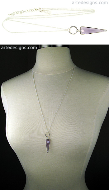 Twisted Circle Amethyst Necklace

