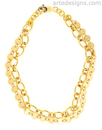 Double Strand Gold Chain Bracelet
