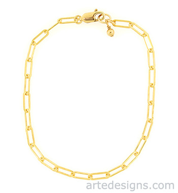 Gold Filled Paperclip Bracelet
