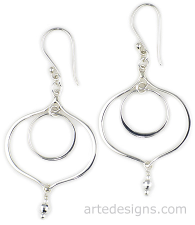Sterling Silver Double Hoop Earrings
