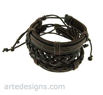 Brown Leather Bracelets D
