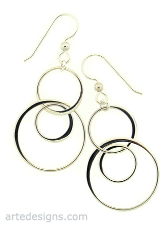 Multi-hoop Sterling Silver Earrings
