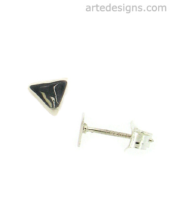 Sterling Silver Flat Triangle Post Earrings
