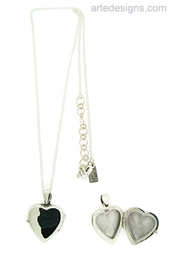 Small Heart Locket Pendant with Chain
