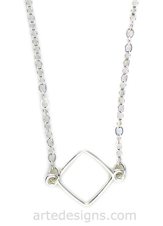 Diamond Link Sterling Silver Necklace
