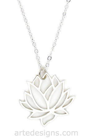 Sterling Silver Lotus Necklace
