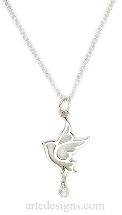 Small Sterling Silver Bird Necklace
