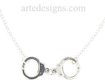 Sterling Silver Handcuff Necklace
