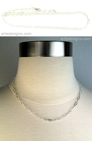Sterling Silver Paperclip Chain Necklace
