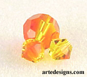 Fire Opal Swarovski Crystal