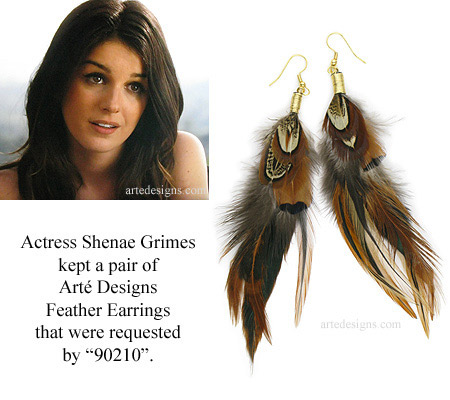 Feather Earrings - Shenae Grimes 90210