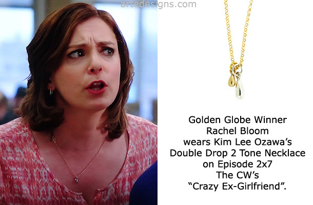 Handmade Jewelry as seen on Crazy Ex-Girlfriend Rebecca Bunch (Rachel Bloom) Episode 2x7 12/9/2016