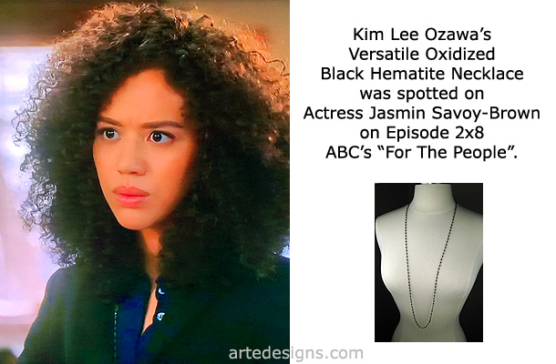 Handmade Jewelry as seen on For the People Allison Adams (Jasmin Savoy-Brown) Episode 2x8 5/2/2019