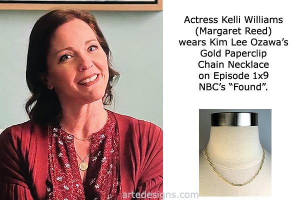 Handmade Jewelry as seen on Found Margaret Reed (Kelli Williams) Episode 1x9 11/28/2023