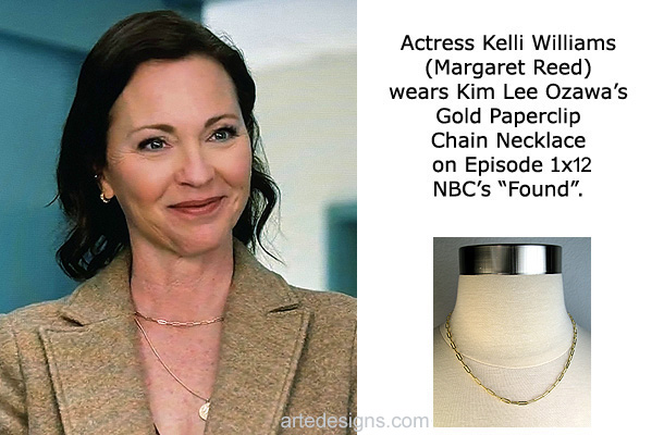 Handmade Jewelry as seen on Found Margaret Reed (Kelli Williams) Episode 1x12 1/9/2024