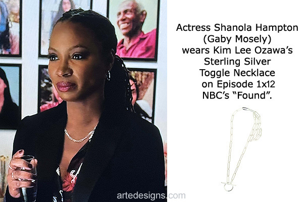 Handmade Jewelry as seen on Found Gabi Mosely (Shanola Hampton) Episode 1x12 1/9/2024