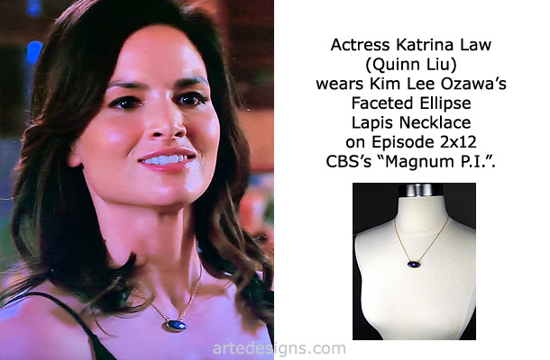 Handmade Jewelry as seen on Magnum P.I. Quinn Liu (Katrina Law) Episode 2x12 1/3/2020
