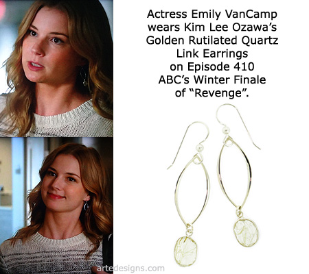 Handmade Jewelry as seen on Revenge Emily VanCamp Episode 4x10 12/7/2014