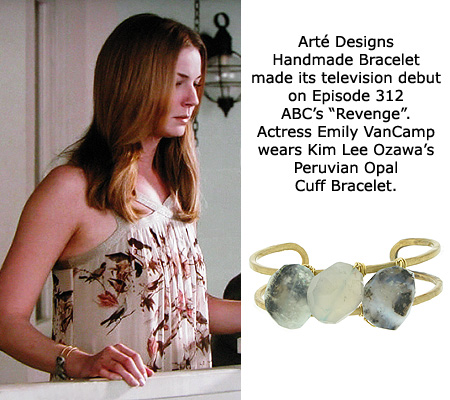 Handmade Jewelry as seen on Revenge Emily VanCamp Episode 3x12 1/12/2014