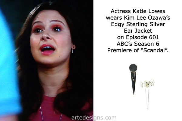 Handmade Jewelry as seen on Scandal Katie Lowes Episode 6x1 1/26/2017