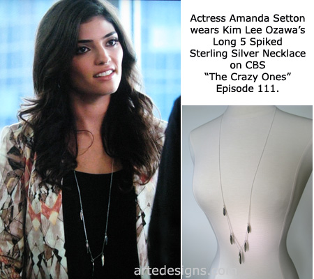 Handmade Jewelry as seen on The Crazy Ones Amanda Setton Episode 1x11 12/12/2013
