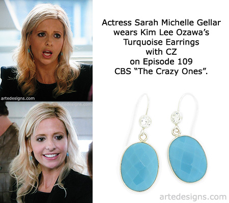 Handmade Jewelry as seen on The Crazy Ones Sarah Michelle Gellar Episode 1x09 11/21/2013